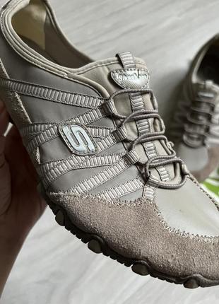 Удобные кожаные кроссовки skechers6 фото