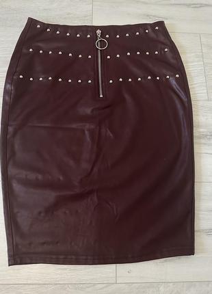 Кожаная юбка