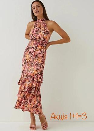Акція 🎁 нова стильна багатоярусна максі сукня et vous matalan bnwt з квітковою оборкою zara asos