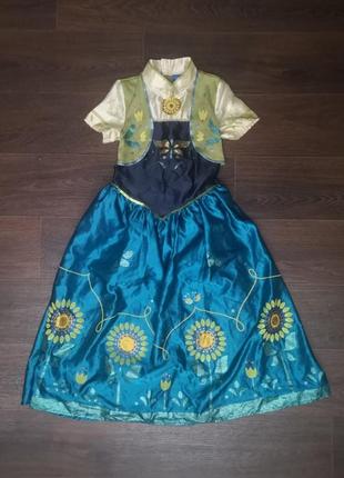 Карнавальний костюм сукня анна холодне серце дісней frozen disney 7 8 років косплей хеловін маскарад