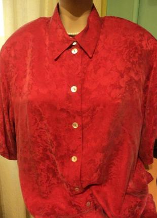 100% шовковая блуза 🌺💚 . оверсайз. роскошный цвет. винтаж