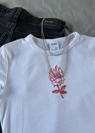 Топ футболка  з 🌹 трояндою ,розою2 фото