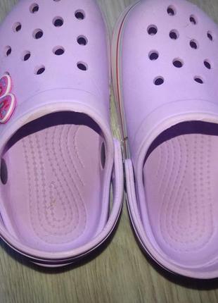 Ризинові тапочки на дівчинку, крокси на дівчинку, 22-23 розмір, 14 см стелька