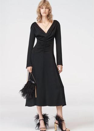 Поаття,шовкова сукня міді від zara