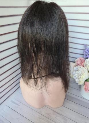 Накладка топпер макушка полупарик 100% натуральный волос с имитацией кожи головы.