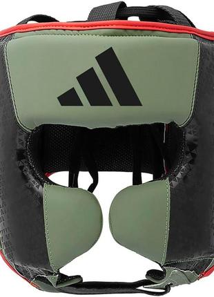 Шлем боксерский adidas combat 50 | черно/зеленый | adic50hg adidas