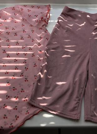 Primark топ сіточка і велосипедки комплект