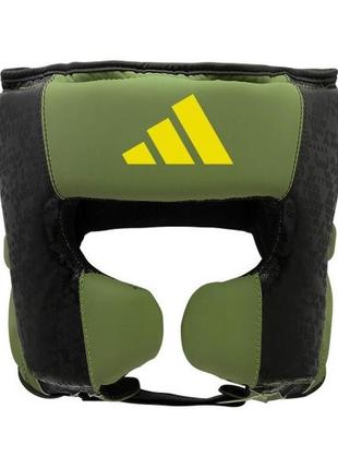 Шлем боксерский adidas x anderson silva 50 | зеленый-черно-желтый | adidas adias50hg