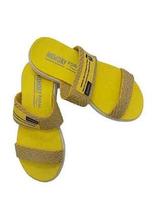 Шльопанці текстиль жовтий 004 р.37 тм yaprak shoes