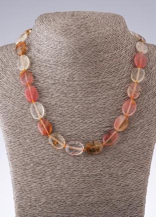 Буси халцедон овал до d-13*18 мм l — 45 см