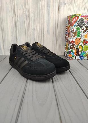 Кроссовки adidas samba triple black