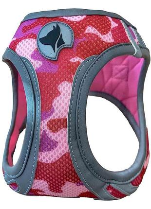 Шлея hiking reflective, камуфляж рожевий , нейлон, xs 30-33см *