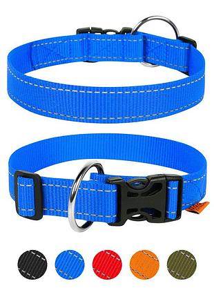 Нашийник "dog extreme" з нейлону регульований (ширина 20мм, довжина 25-40 см) блакитний
