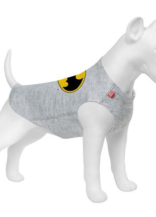 Майка для собак waudog clothes крихіток "бетмен лого", m40, b 62-68 см, c 35-40 см