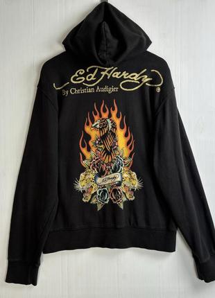 Ed hardy by christian audigier чоловіче зіп худі