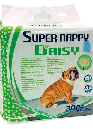 Пелюшки для собак з ароматом ромашки, дейзі, 84х57см, 30шт / уп (8уп/ящ.) (ціна за упаков.) *
