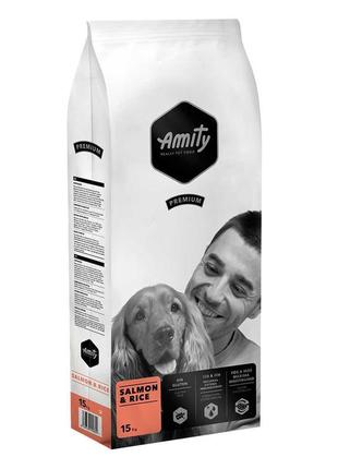 Корм для собак amity salmon&rice, гіпоалергенний, з лососем і рисом, 3кг