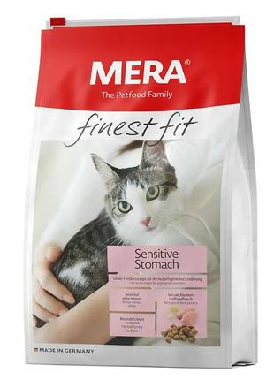 Mera finest fit sensitive stomach корм для чутливих котів, з м'ясом птиці і ромашкою, 4 кг