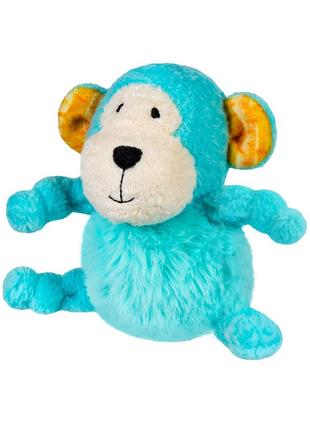 Іграшка для собак мавпочка з м'ячиком всередині gigwi suppa puppa, текстиль, термопластична гума, 11 см