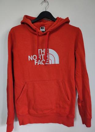 Худі кофта чоловіча спортивна оранжева the north face man, розмір s - m