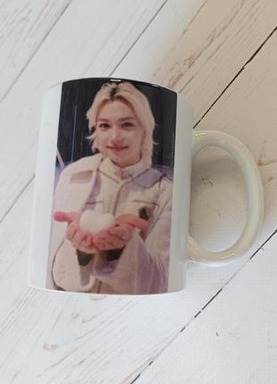 Чашка stray kids,стрей кидс феликс