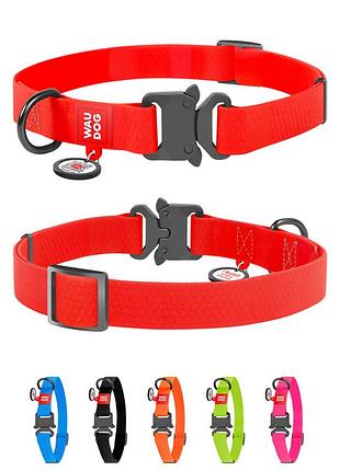 Нашийник для собак водостійкий waudog waterproof c qr паспортом, металічна пряжка-фастекс, ш 25 мм, дов 38-58