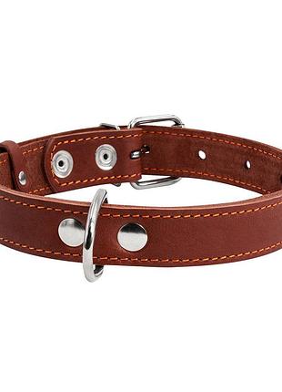 Нашийник "collar" одинарний (ширина 25мм, довжина 38-50см) коричневий2 фото