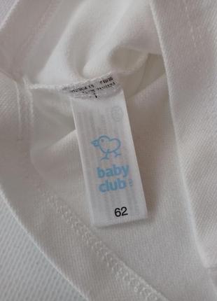 C&a baby club. нарядное поло с галстуком бабочка 62 размер.7 фото