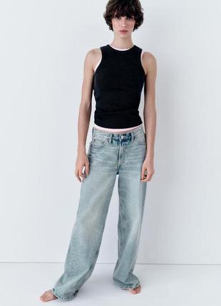 Топы майки zara рубчик в наличии оригинал6 фото