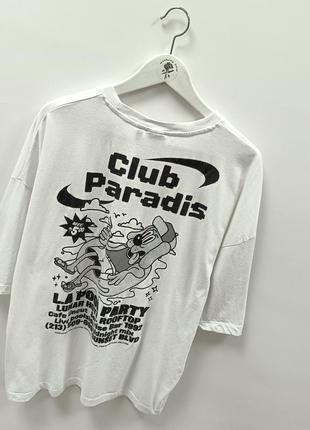 Оверсайз футболка асос asos club paradis2 фото