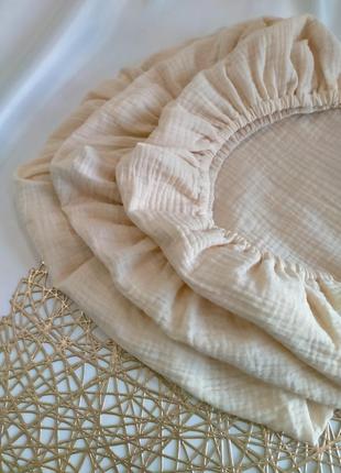 Простыни муслиновые в коляску, люльку, размер 40*80 (#6139)