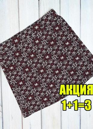 💥1+1=3 стильная фирменная короткая трикотажная юбка glamorous, размер 42 - 44
