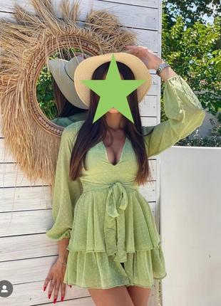 Женское платье комбинезон с шортиками amisu