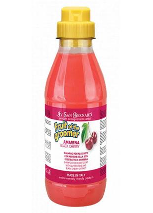 Шампунь iv san bernard black cherry для короткої шерсті, з протеїнами шовку та чорною вишнею, 500мл