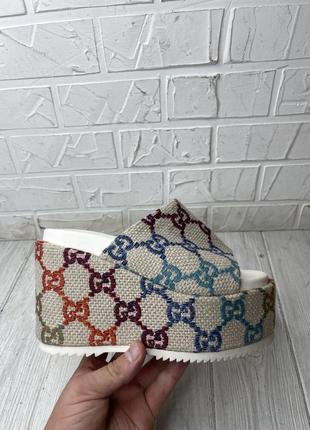 Сабо босоножки женские gucci  на поатформе 36-37