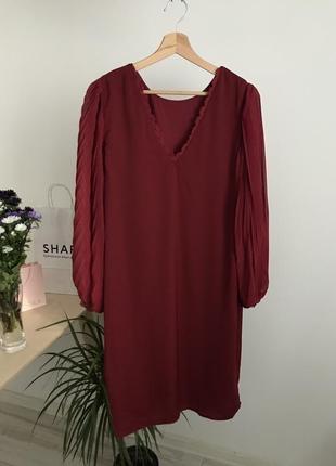 Новое бордовое женское платье fransa7 фото