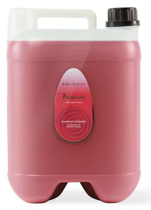 Шампунь iv san bernard gin seng, женьшеневий для ослабленої, та випадаючої шерсті котів і собак, 10л
