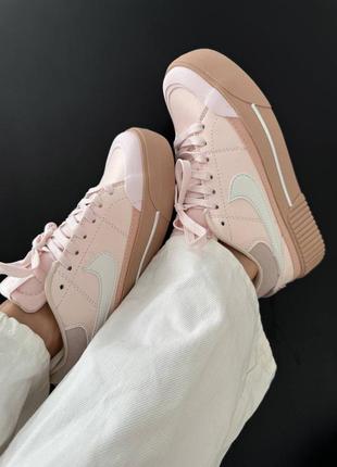 Женские кроссовки nike court legacy lift light soft pink