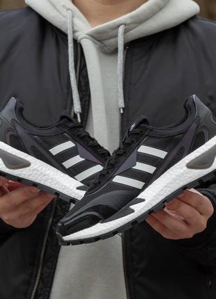 Мужские демисезонные спортивные кроссовки adidas retropy p9 black white3 фото