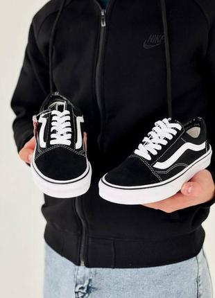 Кеди чорно-білі джинсові,vans old skool white-black5 фото