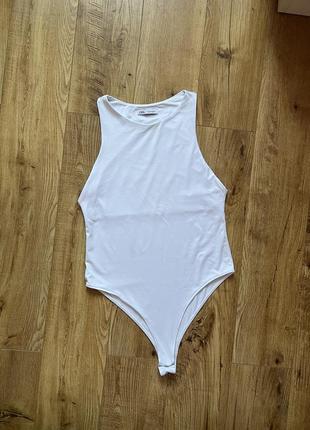 Zara оригинал шикарный белый боди майка топ зара испания