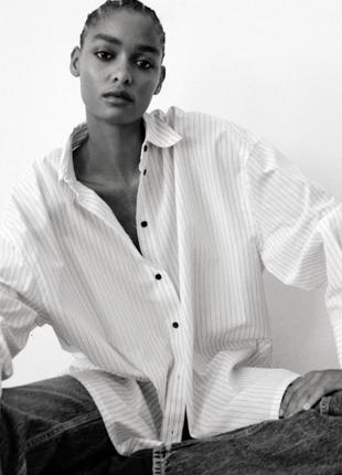 Zara 🔥 рубашка полоска коттон натуральная s, m, l8 фото