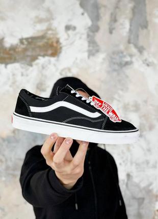 Кеды черно-белые, vans old skool white-black