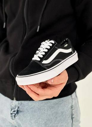 Кеды черно-белые, vans old skool white-black4 фото