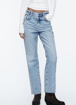 Джинси zara straight 36 блакитні