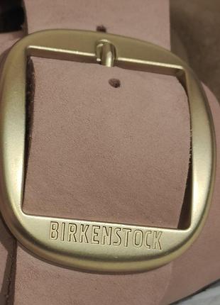 Шльопанці з нубуку birkenstock madrid big buckle колір рожевий.5 фото