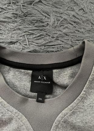 Armani exchange стильный свитшот с большим логотипом из свежих коллекций от премиум бренда