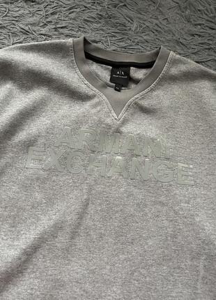 Armani exchange стильный свитшот с большим логотипом из свежих коллекций от премиум бренда