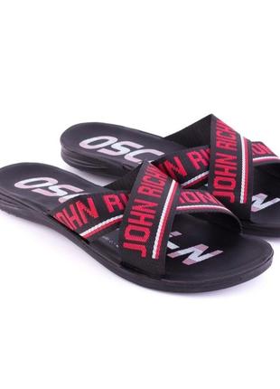 Продам чоловічі чорно-червоні шльопанці