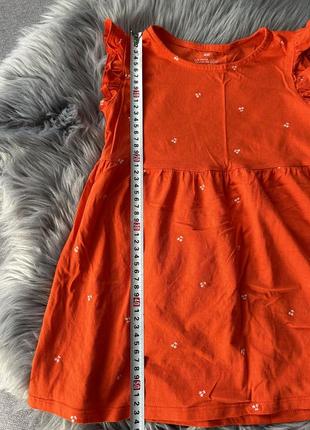 Яркое платье с вишнями, коттоновое платье на лето5 фото